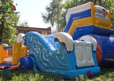 Tropic Dolphin Theme Blow Up Combo Play Park For Backyard Fun