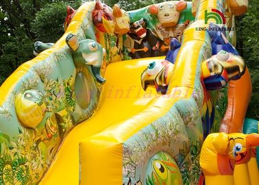 Wild Color Multipurpose Blow Up Park / Jungle Theme PVC Combo Amusement Park