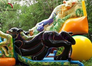 Wild Color Multipurpose Blow Up Park / Jungle Theme PVC Combo Amusement Park