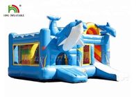 Ocean World Inflatable Jumping Castle With Slide Fire Retardant