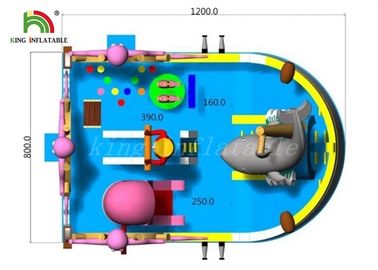 Multicolored PVC Blow Up Combo Play Playground Ocean World Park For Amusement