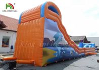 Blue / Orange PVC Tarpaulin Inflatable Dry Slide Eco - Friendly For Outdoor