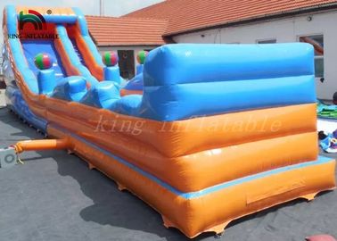 Blue / Orange PVC Tarpaulin Inflatable Dry Slide Eco - Friendly For Outdoor