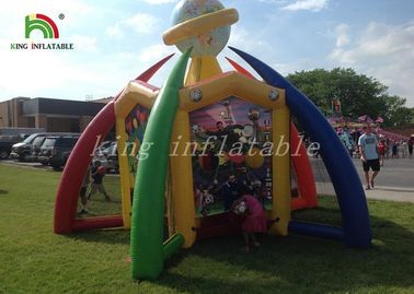 4 In 1 Colorful Inflatable Sports Games PVC Tarpaulin Portable Combo Game For Kids