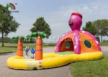 Tropical Sea Inflatable Bouncer Combo Swimming Pool Customized Size