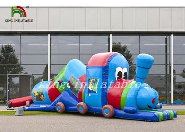 Colorful Tarpaulin Blow Up Multiplay Train Tunnel Children Amusement Playground