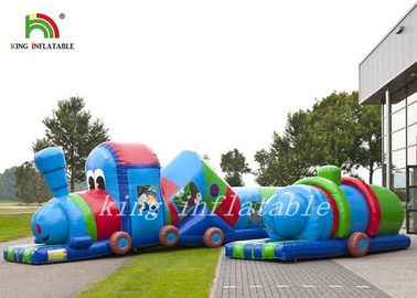 Colorful Tarpaulin Blow Up Multiplay Train Tunnel Children Amusement Playground