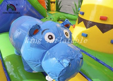 0.55mm PVC Tarpaulin Inflatable Commercial Bounce Houses Combo Playground