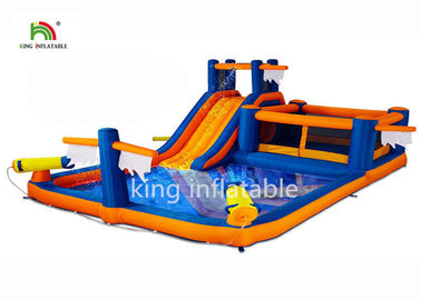 Inflatable Mini Backyard Monkey Bar Slides For Child / 4.5*8m Pool Water Slide