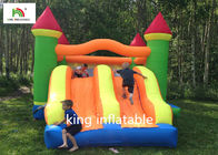 Rockey Castle Inflatable Jumping House With Two Slide Backyard For Toddler