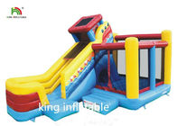 Colorful Children Blow Up Bouncy House With Huge Slide PVC Tarpaulin Waterproof