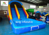 Blue 10 Steps Inflatable Water Slide 8*3M PVC Tarpaulin Double Stitching
