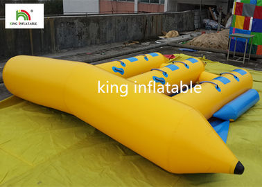 Customized 6 Seater Inflatable Sport Fly Fishing Boats Yellow Durable