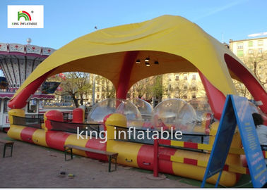 Outdoor Sports Summer Inflatable Water Pools In Rectangle Shape With Tent