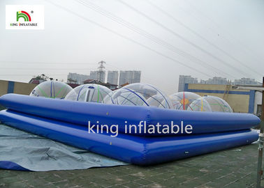 Commercial Blue Inflatable Swimming Pool For Adults 1.3m High Rent