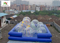 Commercial Blue Inflatable Swimming Pool For Adults 1.3m High Rent