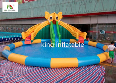 Elephant PVC Inflatable Water Park With Swimming Pool For Kids 1 Year Warranty