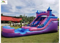 Durable Inflatable Water Slide With Pool Purple Backyard For Girls CE Blower