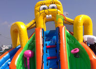 Yellow Inflatable Pool Slides For Inground Pools 8*6*6m CE EN14960 SGS EN71
