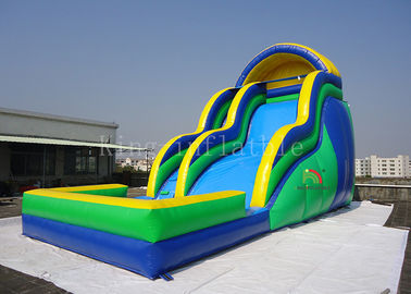 Toddler Inflatable Water Slide Customized 0.55mm PVC Tarpaulin Double Lanes