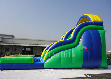 Toddler Inflatable Water Slide Customized 0.55mm PVC Tarpaulin Double Lanes