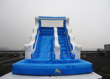 Outdoor Playground Amusement Park Water Slide Blue Color 1 Year Warranty