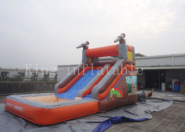 Outside Playground Inflatable Water Slide With Mini Pool For Summer CE UL