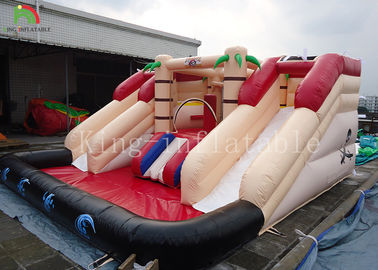 Coconut Tree 0.5m Pool Outdoor Inflatable Water Slide For Teenagers