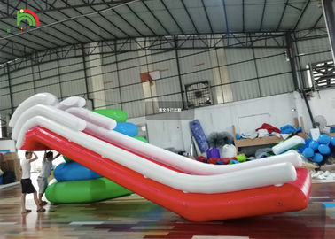 5.27 m *3 m Blue White Customized Inflatable Airtight Yacht Slide With Handrail