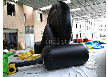 5 m * 4 m Air Black Inflatable Soccer Games For Player Training UL EN71