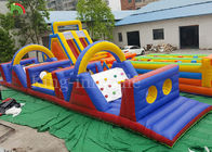 CE 12 *3 m Blue Outdoor Playground Sports Games Inflatable Obstacle Course For Adults