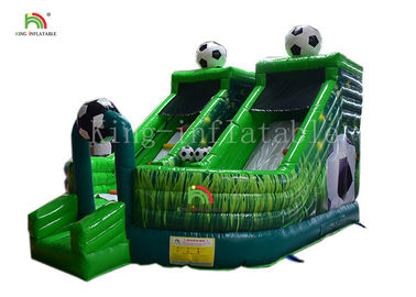 Green Football Childrens Inflatable Bouncy Castle Jumping House Combo Slide For Party