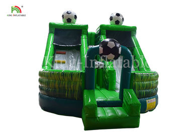 Green Football Childrens Inflatable Bouncy Castle Jumping House Combo Slide For Party