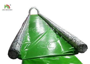 Green Single Lane 15 m Long Inflatable Water Slide For Adults Customized Size