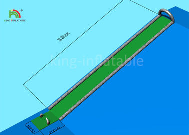 Green Single Lane 15 m Long Inflatable Water Slide For Adults Customized Size