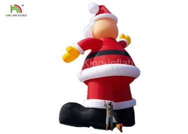 210D Nylon 10 m H Inflatable Santa Claus Advertising Christmas Decoration