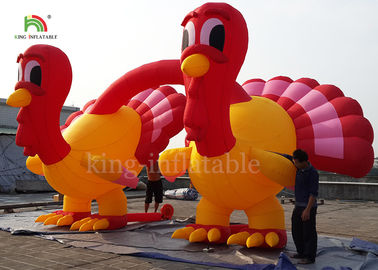 Red And Yellow Inflatable Turkey Arches Merry Christmas Thanksgiving Promotion Advertising