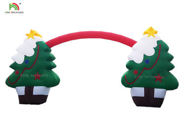 EN14960 Inflatable Advertising Products 11*5 m Blow Up Christmas Tree Arches Santa