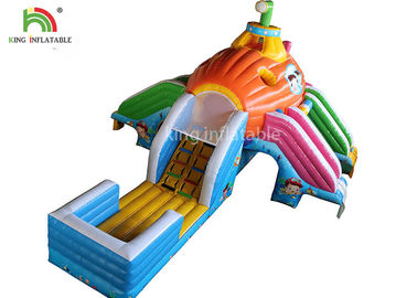 Outside Inflatable Water Slide With Water Pool For Children 14 Months Warranty