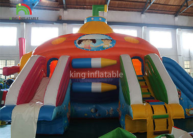 Outside Inflatable Water Slide With Water Pool For Children 14 Months Warranty