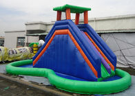 Double Inflatable Water Slide Among Pool PVC Tarpaulin Material Water Park Slide