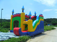 Colorful Kids Commercial Bounce Houses With Slide , fire retardant