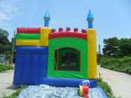 Colorful Kids Commercial Bounce Houses With Slide , fire retardant