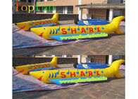 0.9mm PVC Tarpaulin Inflatable Fly Fishing Boats / Banana Boat For 6 Persons Water Games 