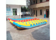 0.9mm PVC Tarpaulin Inflatable Fly Fishing Boats / Banana Boat For 6 Persons Water Games 