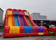 Large Outdoor EN14960 Carnival 3 lane Inflatable Water Slide For Kids