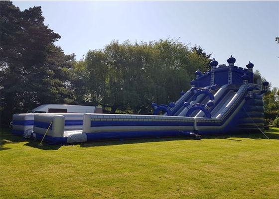 Outdoor PVC Tarpaulin 0.55mm Inflatable Water Slide With Airblower