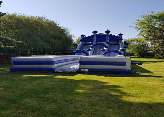 Outdoor PVC Tarpaulin 0.55mm Inflatable Water Slide With Airblower