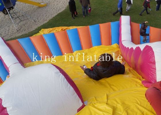 Colorful Quadruple Stitching Inflatable Outdoor Water Slide For Kids Adults