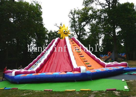 Colorful Quadruple Stitching Inflatable Outdoor Water Slide For Kids Adults